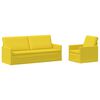 vidaXL Bankstel 2 pcs Lichtgeel Stof