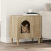 vidaXL Kattenhuis Sonoma 51 x 30 x 52 cm Bewerkt hout
