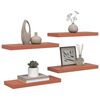 vidaXL Wandplank Wandgemonteerd 4 pcs Rood 60 x 23 x 4 cm Bewerkt hout