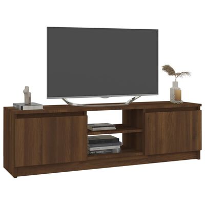 vidaXL Tv-meubel 120x30x35,5 cm bewerkt hout bruineikenkleurig