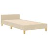 vidaXL Bedframe met hoofdeinde Cr&egrave;me 90 x 190 cm Stof
