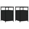 vidaXL Nachtkastjes 2 st 40x42x60 cm bewerkt hout zwart
