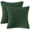 vidaXL Kussensloop 2 pcs HEERLEN Donkergroen 30 x 30 cm Boucl&eacute;