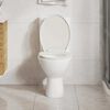 vidaXL Toiletbril soft-close ovaal lichtgrijs