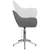 vidaXL Eetkamerstoelen draaibaar 2 st stof lichtgrijs
