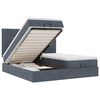 vidaXL Ottoman bed met matrassen 200x200cm fluweel donkergrijs
