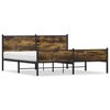vidaXL Bedframe zonder matras metaal gerookt eikenkleurig 180x200 cm