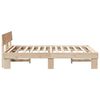 vidaXL Bedframe met hoofdeinde Naturel 150 x 200 cm Massief grenenhout