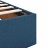 vidaXL Bedframe met matras met matras 2 pcs Blauw Stof