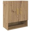 vidaXL Wandkast 60 x 31 x 70 cm Bewerkt hout artisanaal eikenkleurig