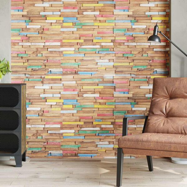 vidaXL Wandpanelen 10 st 1,03 m² massief teakhout