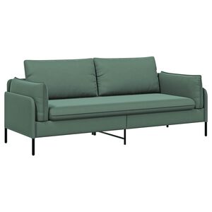 vidaXL 3-Zits Bank 3-zits Zeegroen 222 x 81 x 89 cm fluweel