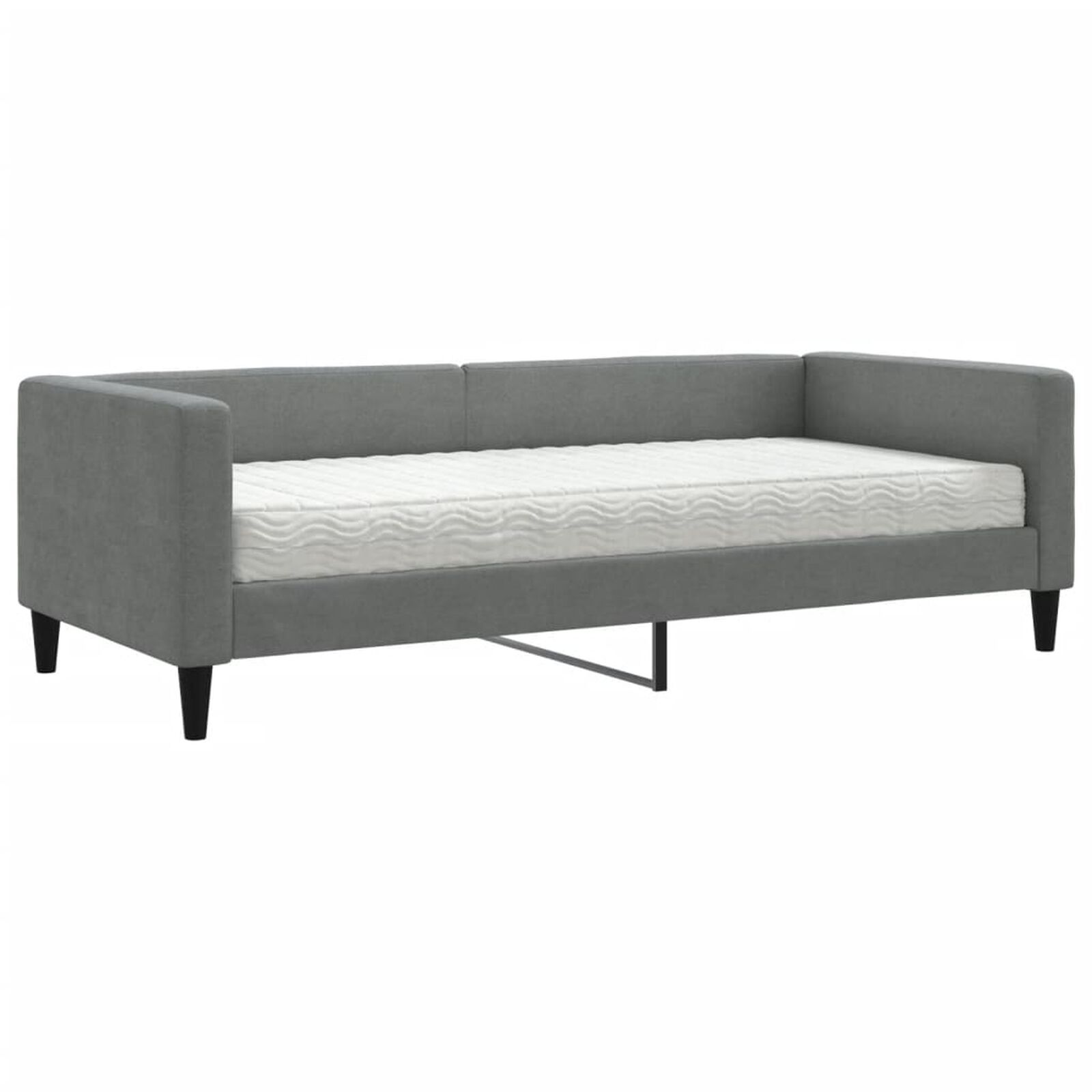 Slaapbank met lades zonder matras 90x200 cm zwart Slaapbank met lades zonder matras 90x200 cm zwart