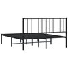 vidaXL Bedframe met hoofdbord metaal zwart 140x190 cm