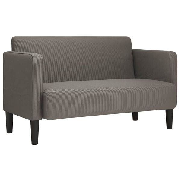 vidaXL Loveseat bank 109 cm corduroy stof lichtgrijs