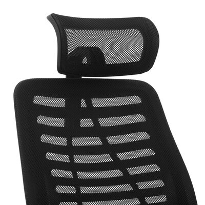 vidaXL Kantoorstoel draaibaar mesh stof zwart
