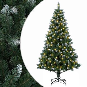 vidaXL Kunstkerstboom 120 cm 150 LED's Warmwit PVC en Metaal Groen