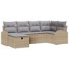 vidaXL Tuin Sofa Set 6 st Beige poly rattan