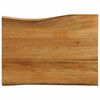 vidaXL Tafelblad met natuurlijke rand 80x60x2,5 cm massief mangohout