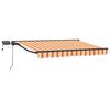 vidaXL Handmatige Luifelhouder met LED's Geel en Oranje 3,5 x 2,5 m