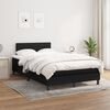 vidaXL Boxspring met matras stof zwart 120x190 cm