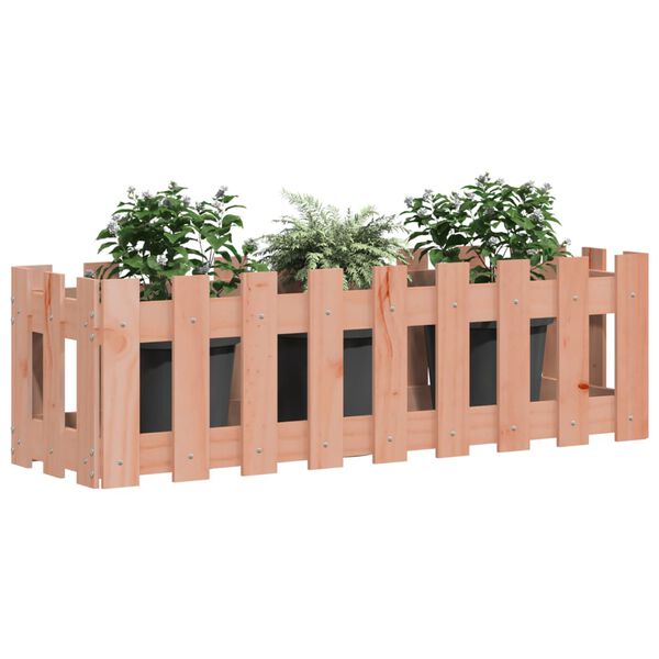 vidaXL Plantenbak verhoogd hekontwerp 100x30x30 cm massief douglashout