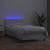 vidaXL Boxspring met matras en LED kunstleer wit 80x200 cm