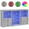 vidaXL Dressoir met LED-verlichting 181,5x37x100 cm grijs sonoma eiken