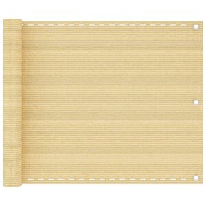 vidaXL Balkonscherm 75x300 cm HDPE beige