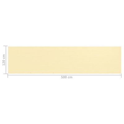 vidaXL Balkonscherm 120x500 cm HDPE beige