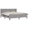 vidaXL Bedframe met matras Lichtgrijs 180 x 200 cm Fluweel