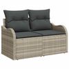 vidaXL Tuin Sofa Set met kussen 5 pcs Licht Grijs en Donker Grijs