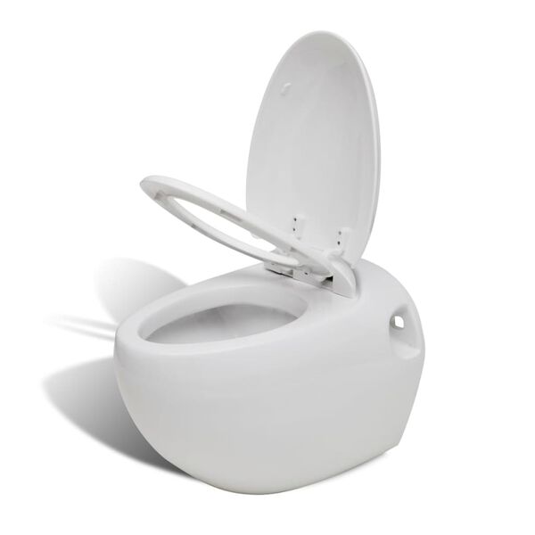 Nieuw Wandtoilet Ei-design hangend wit