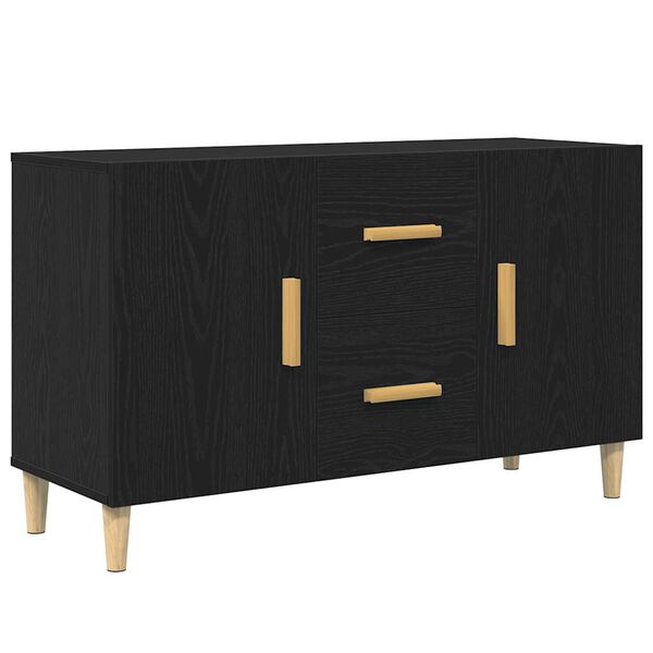 vidaXL Dressoir 100x36x60 cm spaanplaat zwart eikenkleurig