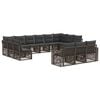 vidaXL Tuinbankenset 13 st Grijs en Donkergrijs poly rattan