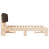 vidaXL Bedframe met Gevoerd Hoofdgedeelte Taupe 150 x 200 cm