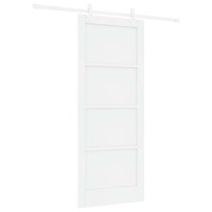 vidaXL Schuifdeur Wit 83 x 202 cm Massief grenenhout