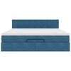 vidaXL Ottoman bed met matras 160x200cm fluweel donkerblauw