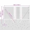 vidaXL Afrasteringspaal Grijs 50 x 1 m (19 x 19 mm gaas) Staal en PVC