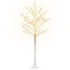 vidaXL Berkenboom LED 72 LED's warmwit 150 cm wit
