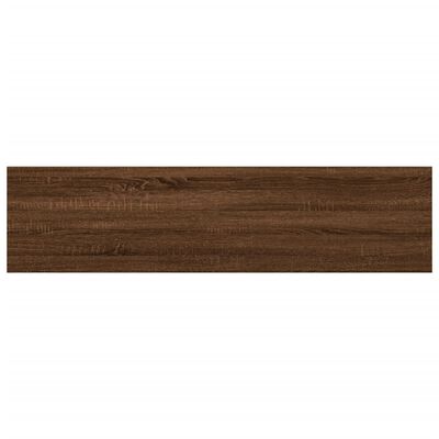 vidaXL Wandschappen 8 st 40x10x1,5 cm bewerkt hout bruineikenkleurig