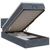 vidaXL Ottoman bed met matras Donkergrijs 80 x 200 cm Fluweel