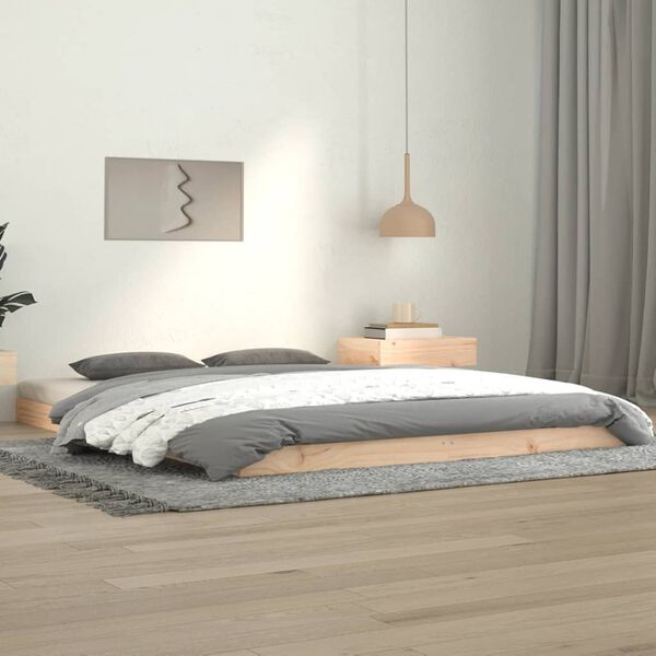 vidaXL Bedframe massief grenenhout 140x190 cm