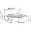 vidaXL Bedframe Bruin en taupe 200 x 200 cm Massief grenenhout