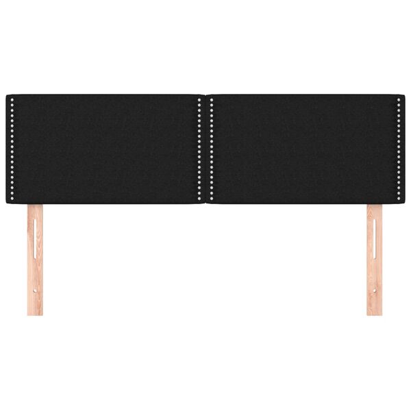 vidaXL Hoofdborden 2 st 72x5x78/88 cm stof zwart