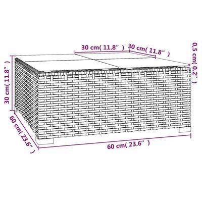 vidaXL 11-delige Loungeset met kussens poly rattan bruin