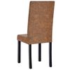 vidaXL Eetkamerstoelen 4 st stof bruin