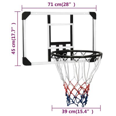 lijden droog medley vidaXL Basketbalbord 71x45x2,5 cm polycarbonaat transparant online kopen |  vidaXL.be