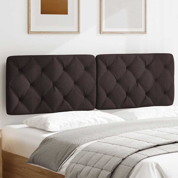 vidaXL Hoofdbordkussen 160 cm stof donkerbruin