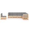 vidaXL 7-delige Loungeset met kussens massief grenenhout